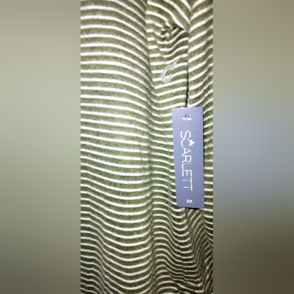 Scarlette Striped Green Hoodie Top - Picture 4 of 4